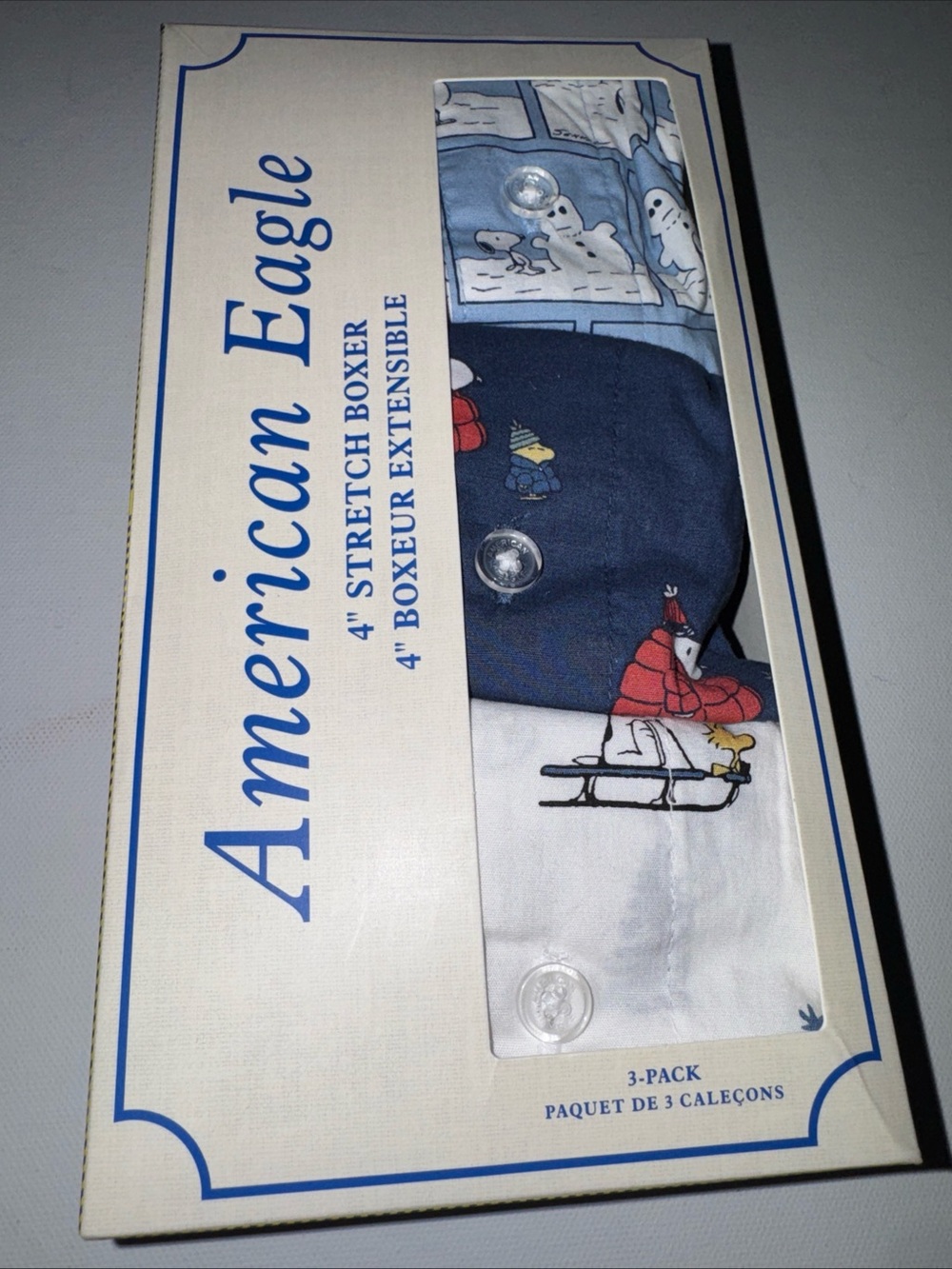 Snoopy Boxers Mens XS 3 Pack American Eagle